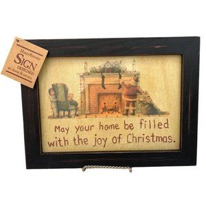 Vtg Annie Schikel Needlepoint May Your Home Be Filled With The Joy Of Christmas
